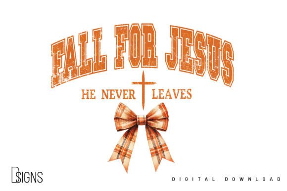 Christian Fall for Jesus Sublimation Png and T-Shirt Designs