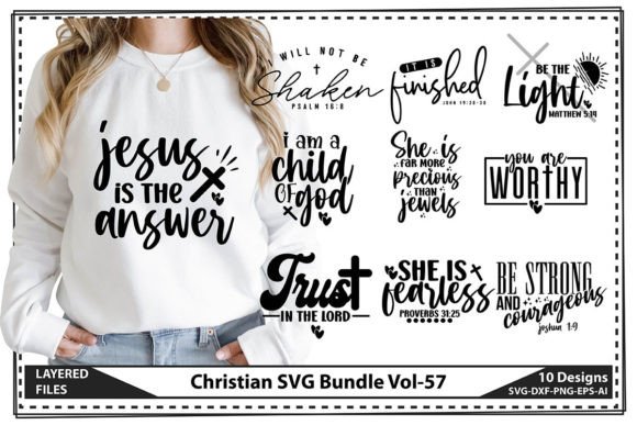 Christian SVG Bundle Vol-57 & T-Shirt Designs