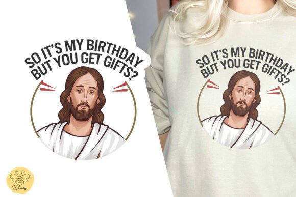 Funny Peeking Jesus My Birthday You PNG T-Shirt Designs