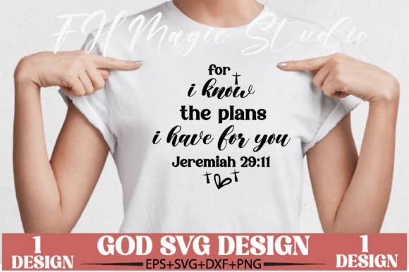 God the Plans, Christian Svg for T-Shirt Designs