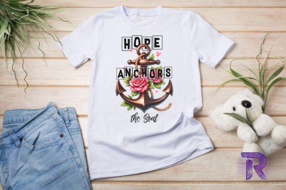 Hope Anchors the Soul Floral Christian T-Shirt Designs