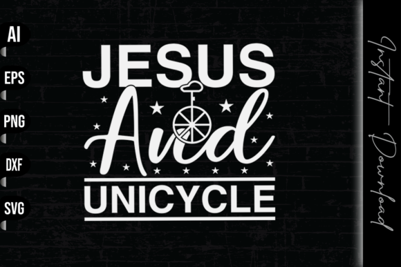 Jesus and Unicycle T-Shirt Designs