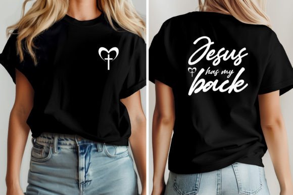 Jesus Has My Back T-Shirt Design