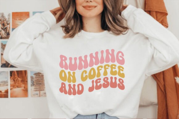 Running on Coffee and Jesus Retro SVG Freebies