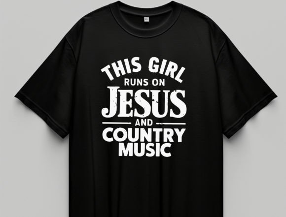 This Girl Runs on Jesus and Country Png